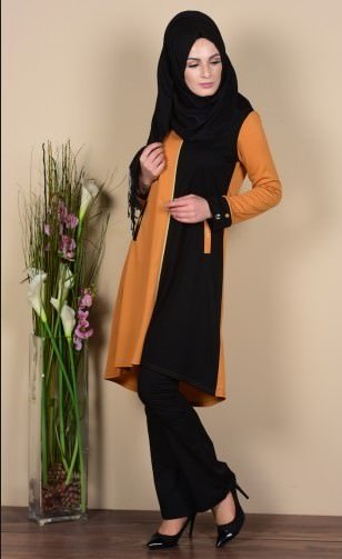 HARDAL SARISI KOMBİN VE SİYAH EŞARPLAR