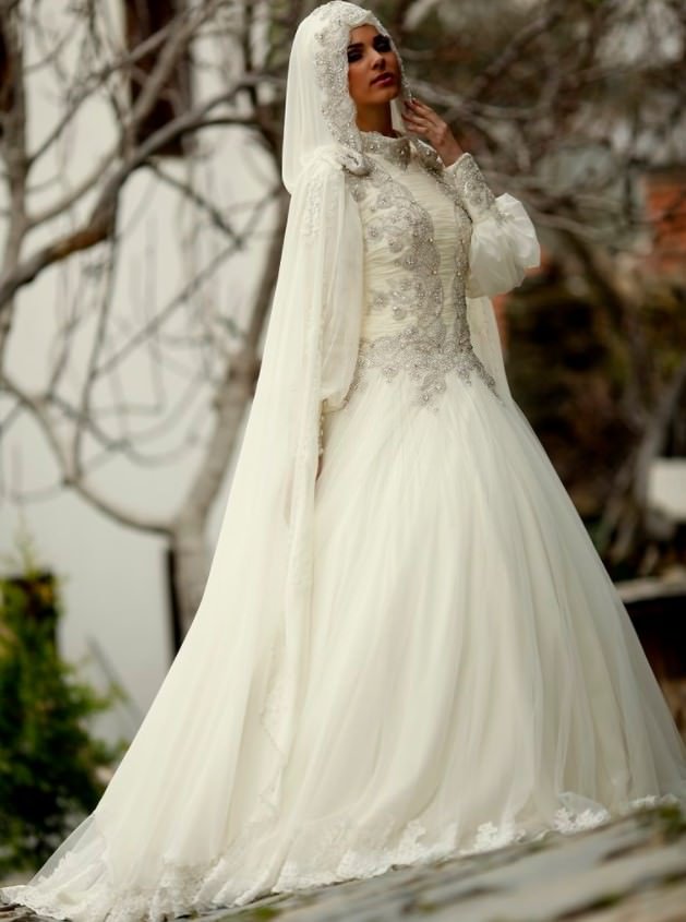 Tesettür gelinliklerde 2018 DANTEL