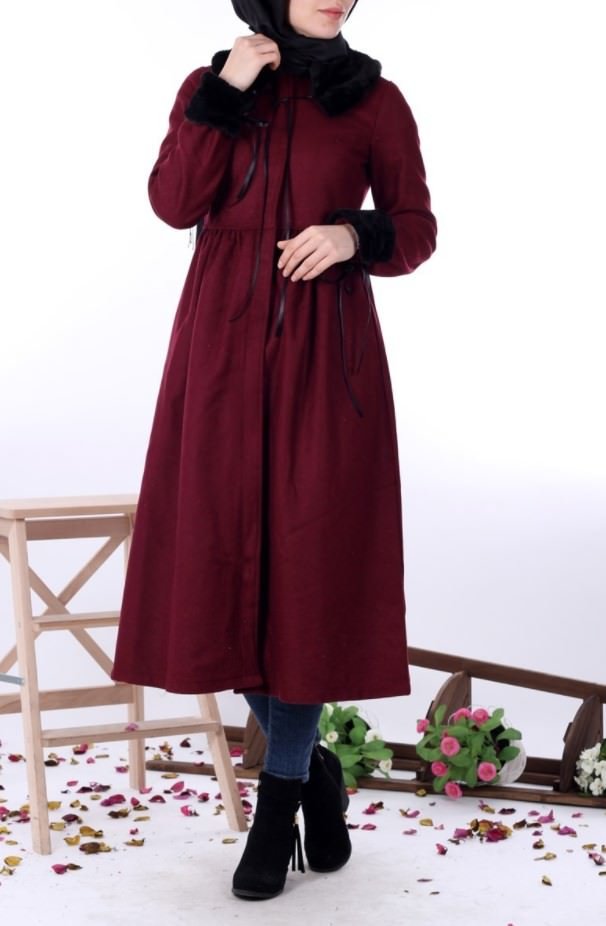 Tesettür giyimde Bordo giyim - Muhafazakar moda