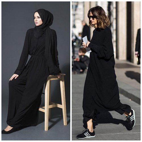 baştan aşağı siyah giyinme-