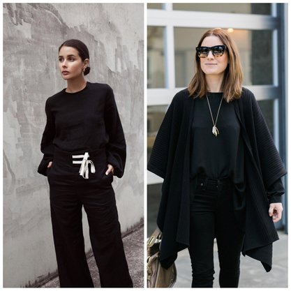 baştan aşağı siyah giyinmek