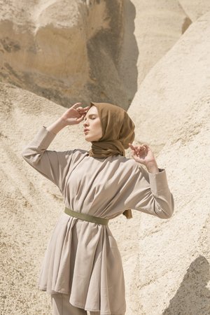Freshscarf Pamuklu Çizgili Şal